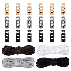 (52) Непрозрачная лаванда 18 шт. 3 цветные литые карточные замки, 4 цвета полиэстеровый атласный шнур с плетением, разноцветные