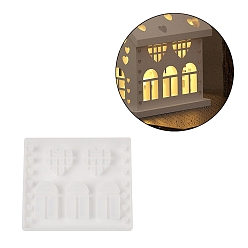 Rectangle Силиконовая форма, изготовление изделий из эпоксидной смолы, подсвечник, белые, прямоугольные, 103x119x9.5 мм