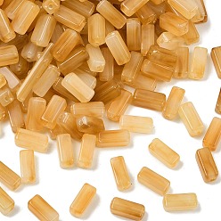 Сэнди Коричневый Непрозрачные акриловые бусины, имитация драгоценных камней, прямоугольные, два тона, песчаный коричневый, 13.5x5.5x5.5~6 мм, отверстие : 1.6 мм, Около 952~1150 шт / 500 г