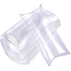 Clear PVC Plastic Pillow Boxes, Gift Candy Transparent Packing Box, Clear, 11.5x7x2.5cm