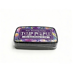 Фиолетовый Наборы штампов для пальчиковых чернильных подушечек, для ребенка поделки из бумаги художественное ремесло, скрапбукинга, прямоугольные, фиолетовые, 55x95x22 мм