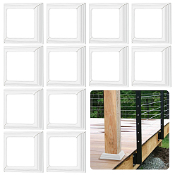 Белый 15 шт. ПВХ-накладка на ножки ограждения, квадратный, белые, 152x150x34 мм