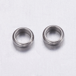 Stainless Steel Color 304 Stainless Steel Beads, Rondelle, Stainless Steel Color, 4x1.5mm, Hole: 3mm