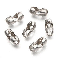 Stainless Steel Color Non-Tarnish 304 Stainless Steel Ball Chain Connectors, Stainless Steel Color, 14.5x6.5mm, Hole: 3mm, Fit for 5mm ball chain