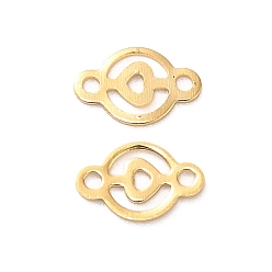 Настоящее золото 24K Подвески из латуни, кольцо с сердцем, без кадмия и без свинца, реальный 24 k позолоченный, 5x8x0.5 мм, отверстие : 1 мм