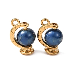 Настоящее золото 18K 304 подвески из нержавеющей стали, с эмалью, ионное покрытие (ip), амулеты теллуриона, реальный 18 k позолоченный, 17.5x12.5x9 мм, отверстие : 2.5 мм