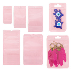 Pink 50 шт. 5 стили макарон цвета пластиковые пакеты с застежкой-молнией Инь-Янь, закрывающиеся сумки, пакеты с самоуплотнением, верхнего уплотнения, прямоугольные, розовые, 10~21.1x5.9~12.9x0.15 см, односторонняя толщина: 2 мил(0.05мм), 10 шт / стиль