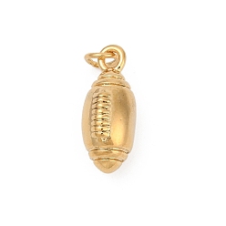 Rugby 316l хирургическая нержавеющая сталь, с целью перехода в кольце, реальный 18 k позолоченный, ионное покрытие (ip), регби, 18x8.5x7.5 мм, отверстие : 3.2 мм