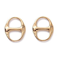 Golden 304 Stainless Steel Links, Oval, Golden, 22x18x3mm, Hole: 8x10.5mm