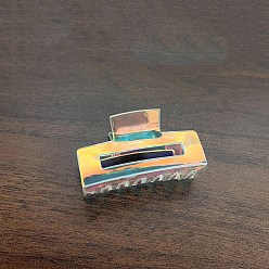 Rectangle Акриловые коготь заколки, аксессуары для волос для женщин и девочек, прямоугольные, 40x80 мм