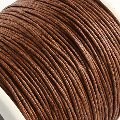 Sienna Waxed Cotton Thread Cords, Sienna, 1mm, about 100yards/roll(300 feet/roll)