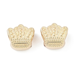 Золотой Ccb пластиковые европейские бусины, бусины с большим отверстием, корона, золотые, 10x11x6.5 мм, отверстие : 4.5~4.5 мм