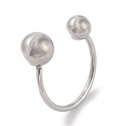 Нержавеющая Сталь Цвет Не тускнеет 304 круглые манжеты из нержавеющей стали для женщин, цвет нержавеющей стали, размер США 7 1/4 (17.5 мм)