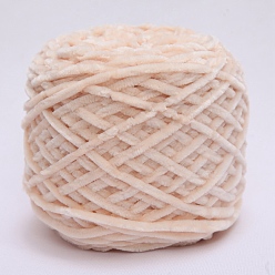 Бланшированный Миндаль Шерстяная пряжа синель, бархатные хлопковые нитки для ручного вязания, для детского свитера, шарфа, ткани, рукоделия, ремесла, бланшированный миндаль, 3 мм, 90~100г/моток