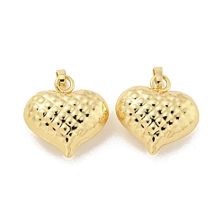 Настоящее золото 18K Подвеска из латуни, покрытая стойкой, без свинца и без кадмия, долговечный, сердце, реальный 18 k позолоченный, 21x20x10 мм, отверстие : 5.5x3.4 мм