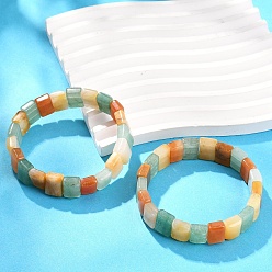 Смешанные камни Браслеты из натуральных смешанных драгоценных камней с бусинами для женщин и мужчин, прямоугольные, внутренний диаметр: 2-1/8 дюйм (5.25 см)