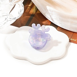 Фиолетовый Мини-заколки для волос из ацетата целлюлозы лося, аксессуары для волос для женщин и девочек, фиолетовые, 30x30 мм