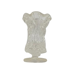 Прозрачный 1:12 аксессуары для кукольного домика, Имитационная мини-модель вазы из смолы, прозрачные, 17x10 мм