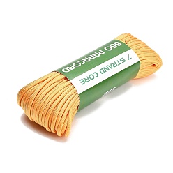 Navajo White 550 Paracord Polyester Parachute Cord, 7 Strand Core Cord, Round, Navajo White, 4mm, about 33.90 Yards(31m)/Bundle