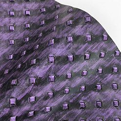 Сине-фиолетовый Ткань из искусственной кожи с тиснением и квадратным узором, для поделок из кожи, аксессуары для изготовления сумок, синий фиолетовый, 30x135 см