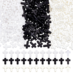 (52) Непрозрачная лаванда 360 шт 3 цвета непрозрачные акриловые бусины, крестик, разноцветные, 15.5~16x12x4.5 мм, отверстие : 2 мм, 120 шт / цвет