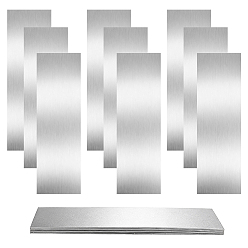 Stainless Steel Color 24Pcs 304 Stainless Steel Sheets, Rectangle, Stainless Steel Color, 150x50x0.2mm
