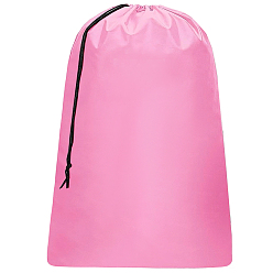 Pink Прямоугольный дорожный мешок для белья из ткани Оксфорд, шнурок сумки, органайзер для грязной одежды, розовые, 90x60x0.2 см