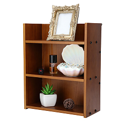 Terre De Sienne Présentoir mural en bois à plusieurs niveaux pour bijoux, pots de fleurs, cosmétique, rectangle, Sienna, 3 cm
