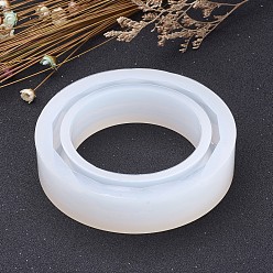 White DIY Silicone Bangle Molds, Resin Casting Molds, For UV Resin, Epoxy Resin Jewelry Making, White, 77.5x18.5mm