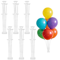 Clear Plastic Balloon Clips Holders, for Baby Shower DIY Wedding Decorations Birthday Party Supplies, Clear, 56.5x56.5x13.5mm, 6 Sets