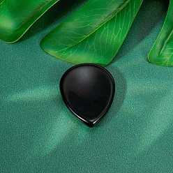 Обсидиан Украшения в виде капель из натурального обсидиана, Камни Рейки для домашнего офиса, рабочего стола, украшение по фэн-шуй, 45x35 мм