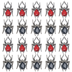 (52) Непрозрачная лаванда 36шт 2 цвета сплав горный хрусталь кабошоны, ногтей декоративные аксессуары, паук, разноцветные, 19.5x11x5 мм, 18 шт / цвет