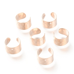 Розовое Золото 304 ушные манжеты из нержавеющей стали, с звезды шаблон, розовое золото , 11x7 мм, отверстие : 1 мм