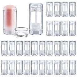 Прозрачный Пустые многоразовые пластиковые флаконы для ароматических кремов и средств по уходу за кожей, колонка, прозрачные, 3.6x7.95 см, емкость: 30 мл (1.01 жидких унций)