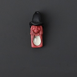 Quartz Crystal Natural Quartz Crystal Pendants, Elf with Witch Hat Charm, 45x20mm