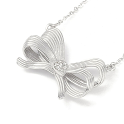 Нержавеющая Сталь Цвет 304 ожерелья с подвеской в виде троса из нержавеющей стали и стразами для женщин, цвет нержавеющей стали, 16.81 дюйм (42.7 см)