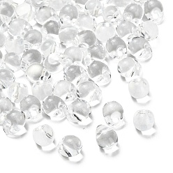 Прозрачный Искусственные хрустальные прозрачные акриловые бусины, яйцо, Топ пробуренной, прозрачные, 9.5x7 мм, отверстие : 1.6 мм, Около 3850 шт / 1000 г