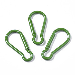 Зеленый Алюминия скалолазание карабинов, ключевые застежками, зелёные, 46x22.5x4.5 мм, внутренний диаметр: 39x16 мм