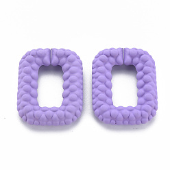 Средний Фиолетовый Непрозрачные акриловые быстроразъемные соединения, окрашенные распылением, прямоугольные, средне фиолетовый, 35x26x7 мм, внутренний диаметр: 10.5x19.5 мм