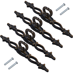 Antik Bronze 4 Stück Schrankgriffe aus einer Legierung, mit Eisenschrauben, Antik Bronze, 160x22x5 mm