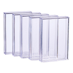 Clear Transparent Plastic Bead Containers, Cuboid, Clear, 9.1x6.1x1.9cm, 9pcs/set
