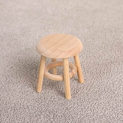 Фора Миниатюрные украшения из дерева, аксессуары для домашнего кукольного домика с микро-ландшафтом, притворяясь опорными украшениями, стул, оранжевые, 35x38 мм