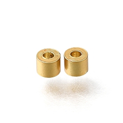 Golden Brass Beads, Column, Rack Plating, Long-Lasting Plated, Golden, 2.5x2mm, Hole: 1mm