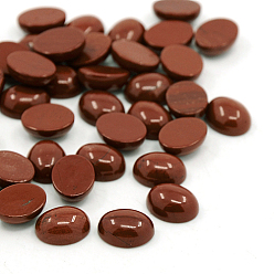 Красный Камень Природного красной яшмы кабошон, овальные, огнеупорный кирпич, 25x18x5 мм