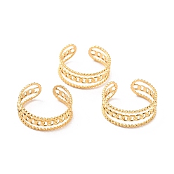 Золотой Ионное покрытие (ip) 304 перстни из нержавеющей стали, манжеты кольца, долговечный, форма обочины, золотые, размер США 7 3/4 (17.9 мм), 8 мм