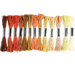 (52) Непрозрачная лаванда 13связки 13 цвета ручная вышивка хлопковыми нитками, разноцветные, 1 мм, около 8.75 ярдов (8 м) / пачка, 1 расслоение / цвет