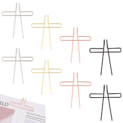 (52) Непрозрачная лаванда 8шт 4 цвета железные зажимы, для партитуры, разноцветные, 88x76x1.8 мм, 2 шт / стиль