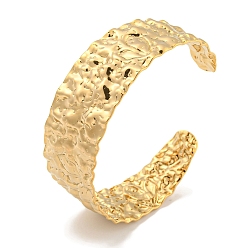 Настоящее золото 18K Текстурированный браслет с ионным покрытием (IP) 304 из нержавеющей стали для женщин и мужчин, реальный 18 k позолоченный, внутренний диаметр: 2x2-1/4 дюйм (5.1x5.7 см)