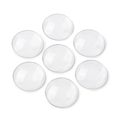 Clear (Defective Closeout Sale: Scratch) Transparent Glass Cabochons, Clear Dome Cabochon for Cameo Photo Pendant Jewelry Making, Clear, 39.5x8mm