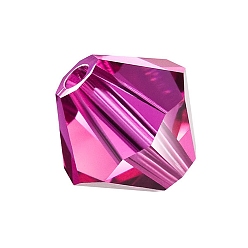 70350 Fuchsia Хрустальные бусины preciosa®, чешский хрусталь, биконус(451 69 302 рондель), 70350 фуксия, 6 мм, отверстие : 1 мм